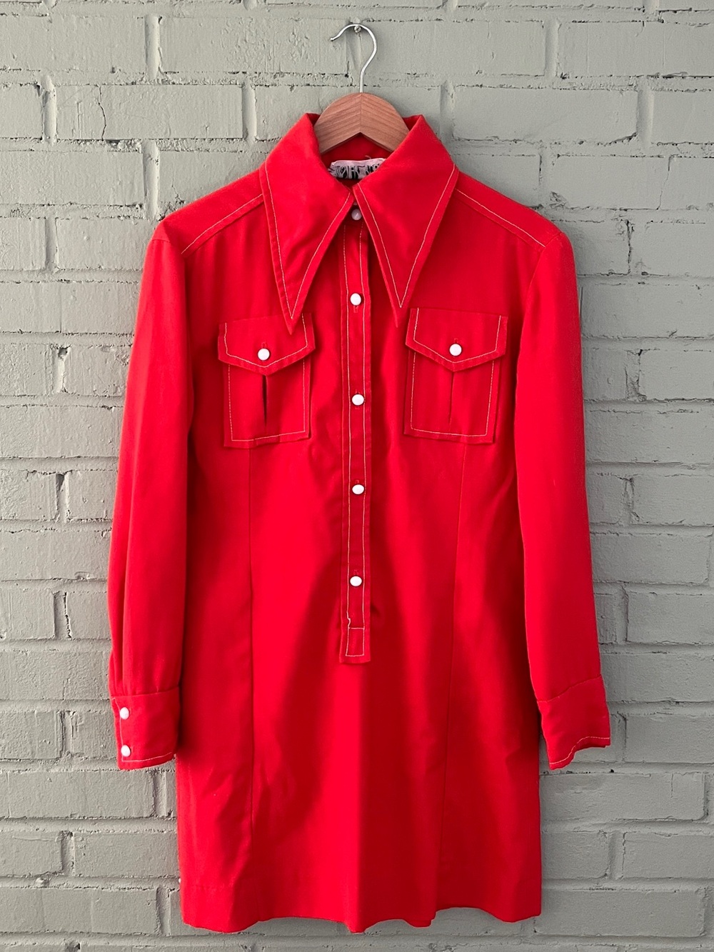 Vintage red western style mini dress